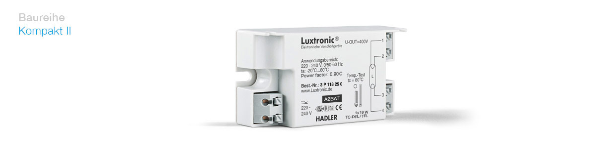 Luxtronic elektronisches Vorschaltgerät 18 Watt TC DEL TEL Baureihe Kompakt II EVG mit PFC 3P118250