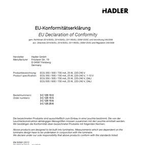 Luxtronic LED Driver Download compakt III EU Konformitätserklärung