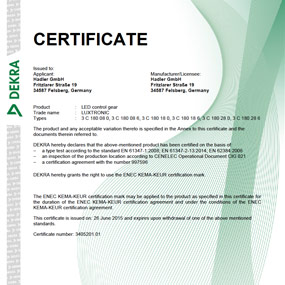 Luxtronic LED-Betriebsgerät Download Linear VI Certificate