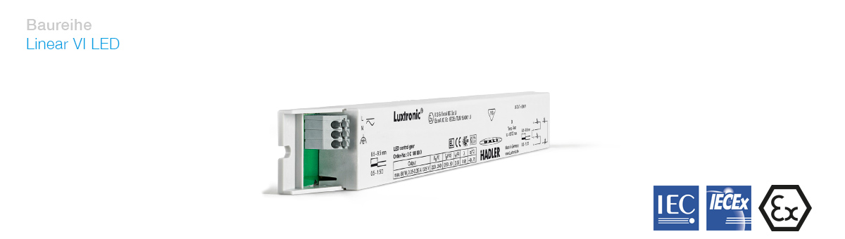 Luxtronic LED-Treiber DALI-80 Watt 50-350mA non SELV Baureihe Linear VI ex-geschuetzt 3C180086